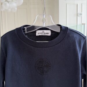 Stone Island Kids Navy Compass Unisex Long Sleeve Top Sz 6yo